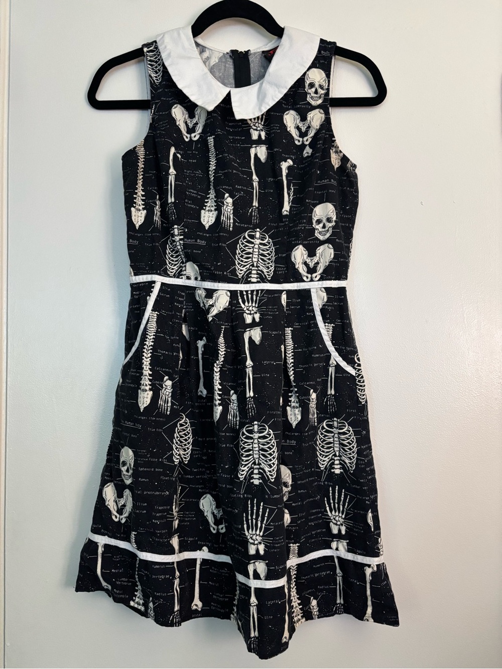 Folter Gothic Skeleton Anatomy Dress Modcloth Rad-to-the-Bone Size S